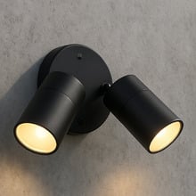 Lyra 2 Light Outdoor Wall Spotlight